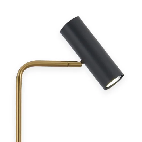 LÂMPADA DE PÉ DE AÇO DOURADO/PRETO ADARA