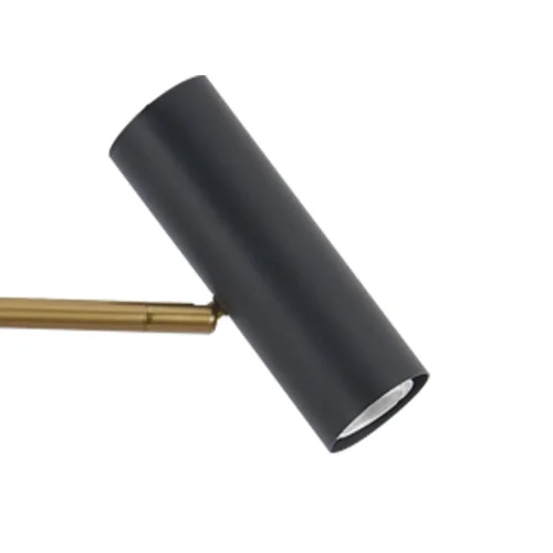 LÂMPADA DE PÉ DE AÇO DOURADO/PRETO ADARA