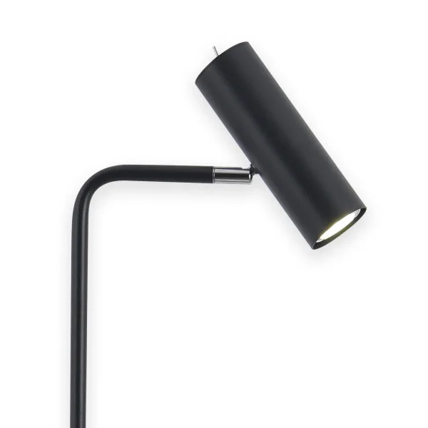 LUMINÁRIA DE PÉ DE AÇO PINTADO DE PRETO ADARA