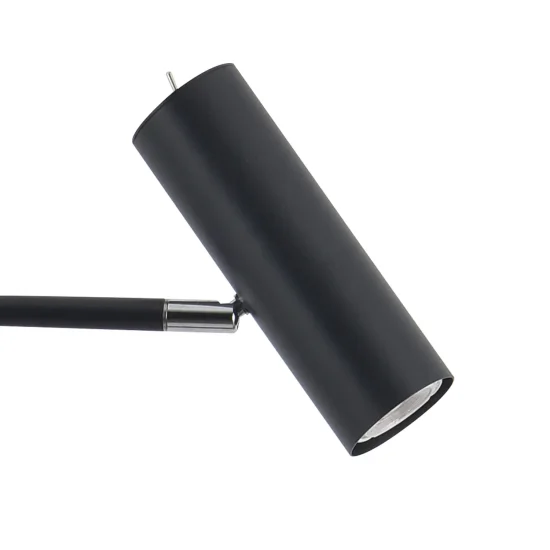 LUMINÁRIA DE PÉ DE AÇO PINTADO DE PRETO ADARA 2