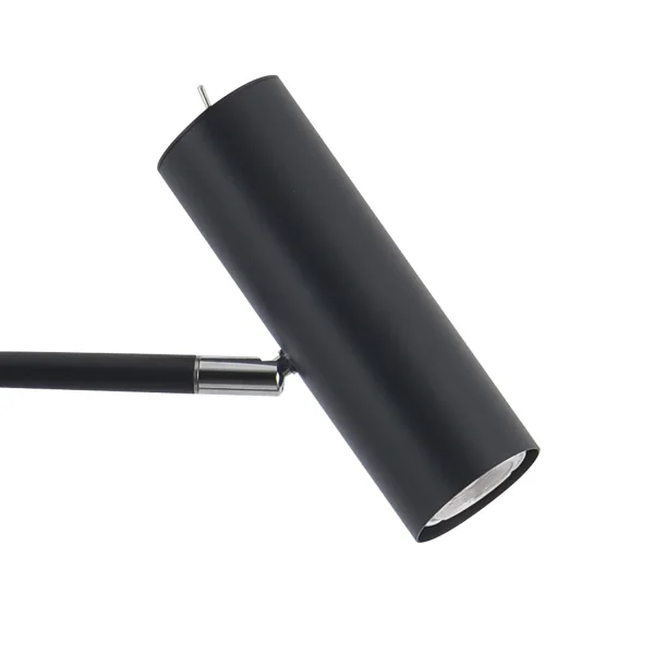 LUMINÁRIA DE PÉ DE AÇO PINTADO DE PRETO ADARA