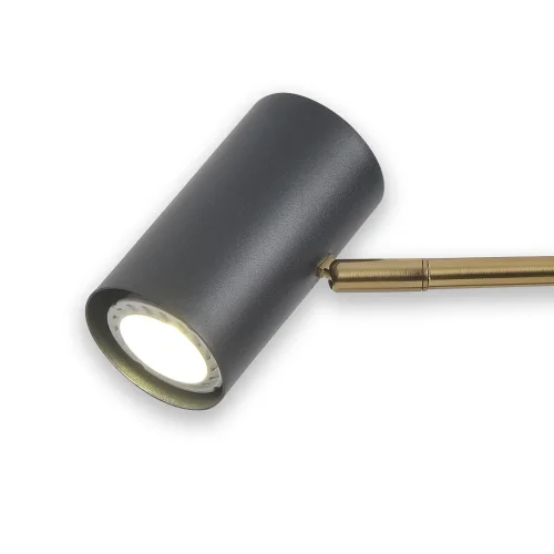 LÂMPADA DE MESA DE AÇO PRETO/DOURADO ADARA