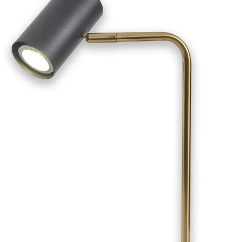 LÂMPADA DE MESA DE AÇO PRETO/DOURADO ADARA