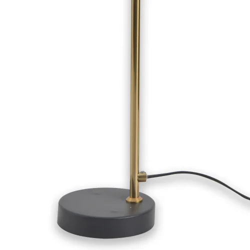 LÂMPADA DE MESA DE AÇO PRETO/DOURADO ADARA