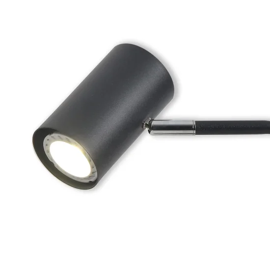 LÂMPADA DE MESA DE AÇO PRETO ADARA 2