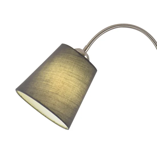 LUMINÁRIA DE PÉ CETIM NÍQUEL PAYTON CINZA TONALIDADE 2