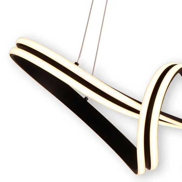 LÂMPADA DE TETO LED 83 W 4000K ∅78 CM PRETO LUMINOZA