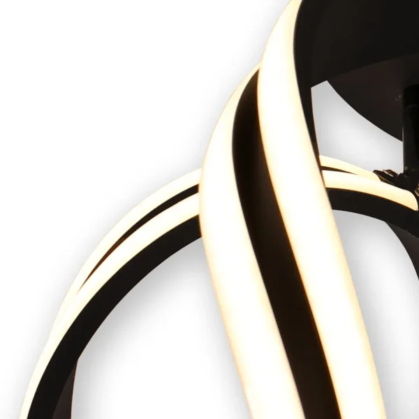 LÂMPADA DE TETO LED 77 W 4000K ∅45 CM PRETO LUMINOZA