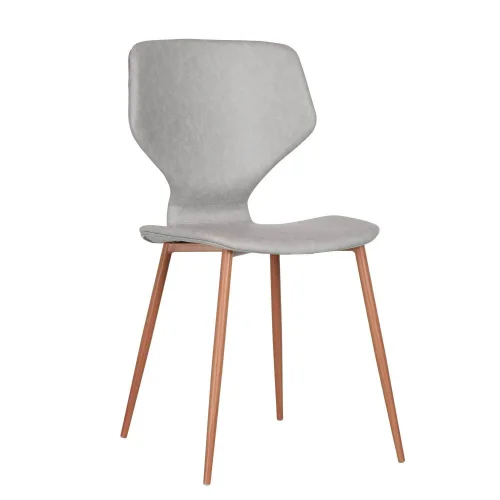 CADEIRA UPLAND PU CINZA BASE DE FAIA