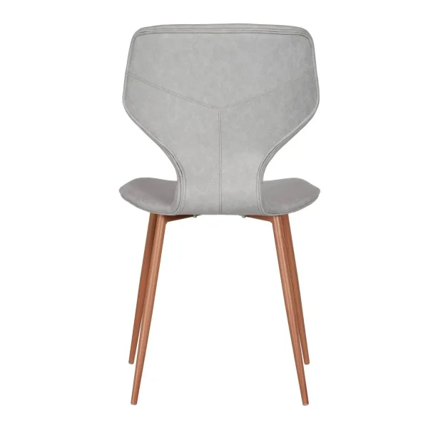 CADEIRA UPLAND PU CINZA BASE DE FAIA