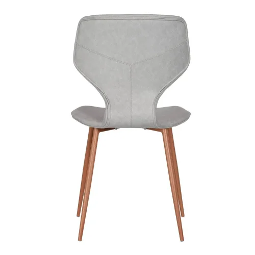 CADEIRA UPLAND PU CINZA BASE DE FAIA