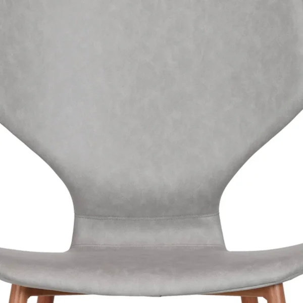 CADEIRA UPLAND PU CINZA BASE DE FAIA