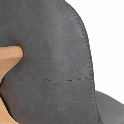 CADEIRA TORRE KARLSKRONA PU MARENGO CINZA BASE DE FAIA