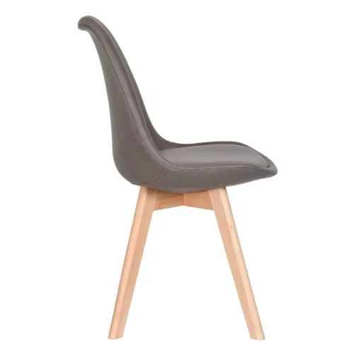 CADEIRA TORRE KARLSKRONA BASE PU FAIA MARROM