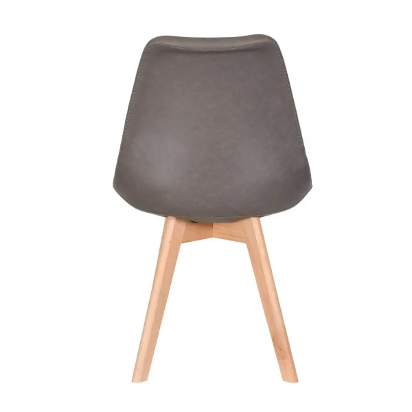 CADEIRA TORRE KARLSKRONA BASE PU FAIA MARROM