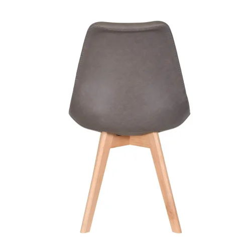 CADEIRA TORRE KARLSKRONA BASE PU FAIA MARROM