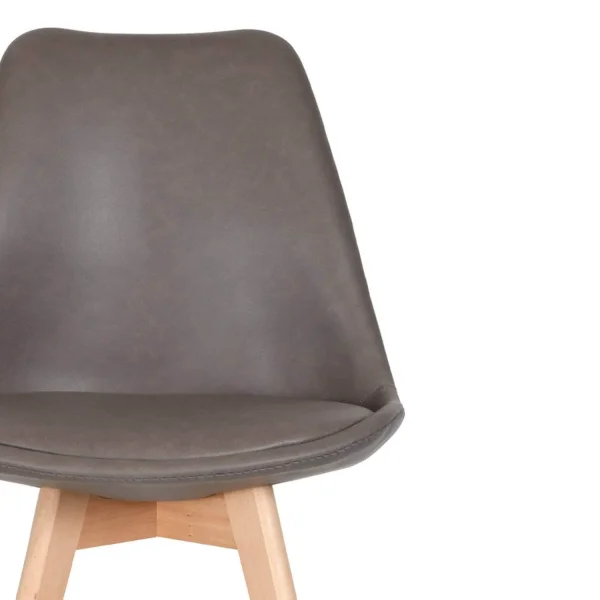 CADEIRA TORRE KARLSKRONA BASE PU FAIA MARROM