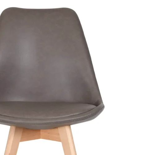 CADEIRA TORRE KARLSKRONA BASE PU FAIA MARROM