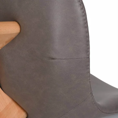 CADEIRA TORRE KARLSKRONA BASE PU FAIA MARROM