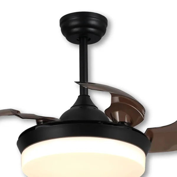 VENTILADOR DE TETO LED 36 W DIMERIZÁVEL PRETO SOLVIG