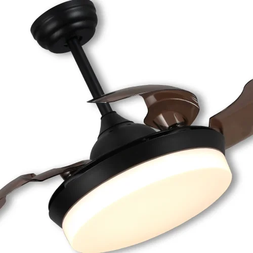 VENTILADOR DE TETO LED 36 W DIMERIZÁVEL PRETO SOLVIG