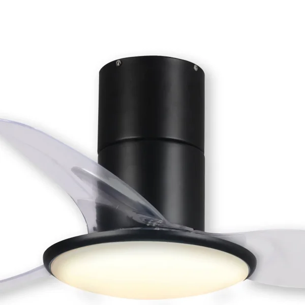 VENTILADOR DE TETO LED 24 W PRETO ISOLADO AJUSTÁVEL