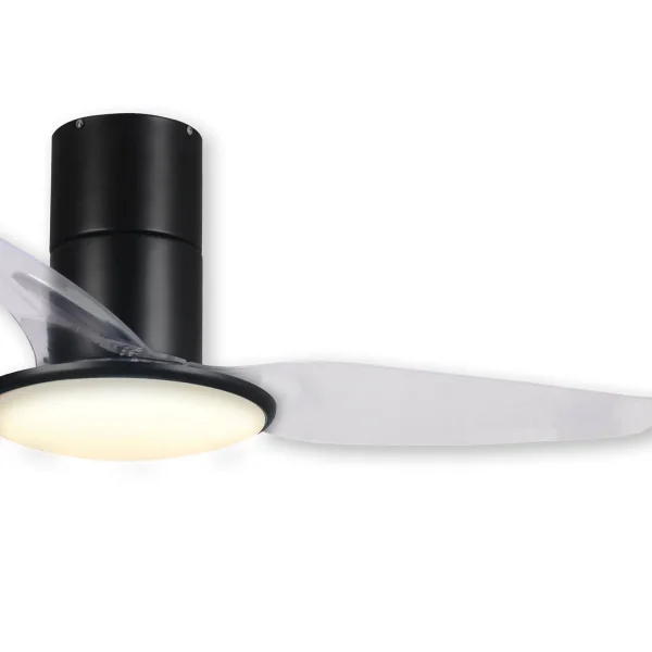 VENTILADOR DE TETO LED 24 W PRETO ISOLADO AJUSTÁVEL