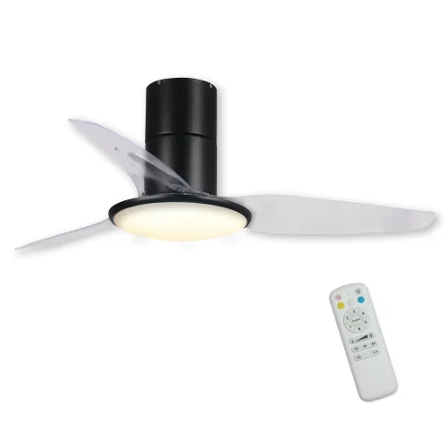 VENTILADOR DE TETO LED 24 W PRETO ISOLADO AJUSTÁVEL
