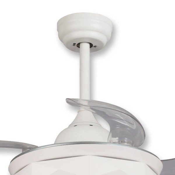 VENTILADOR DE TETO LED 29 W DIMERIZÁVEL BRANCO DOBRÁVEL PARMA