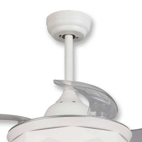VENTILADOR DE TETO LED 29 W DIMERIZÁVEL BRANCO DOBRÁVEL PARMA