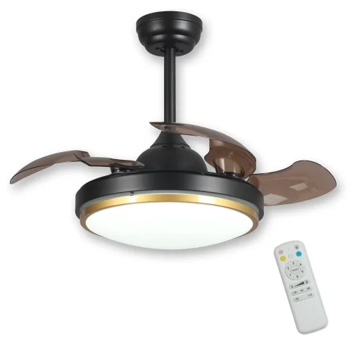 VENTILADOR DE TETO LED 29 W DIMERIZÁVEL PRETO DOBRÁVEL SILVERSTONE