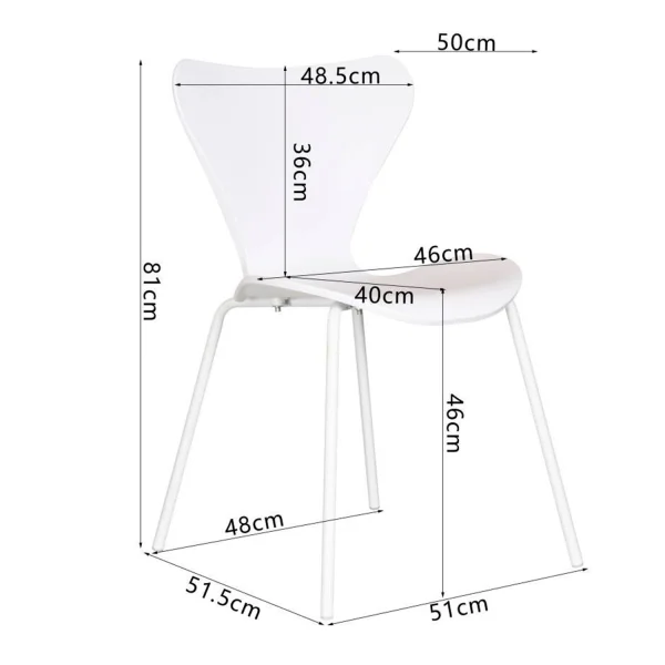 CADEIRA EMPILHÁVEL PRETA LUMINANCE