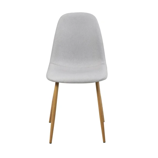 CADEIRA DE JANTAR ESTOFADA CINZA CLARA