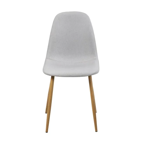 CADEIRA DE JANTAR ESTOFADA CINZA CLARA