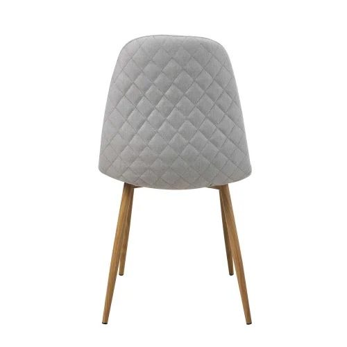 CADEIRA DE JANTAR ESTOFADA CINZA CLARA
