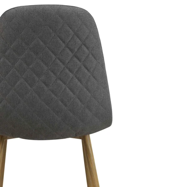 CADEIRA DE JANTAR ESTOFADA CINZA CAFÉ