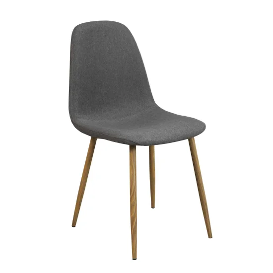 CADEIRA DE JANTAR ESTOFADA CINZA CAFÉ