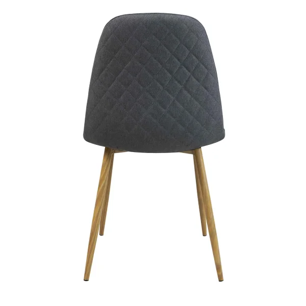 CADEIRA DE JANTAR ESTOFADA CINZA ESCURA