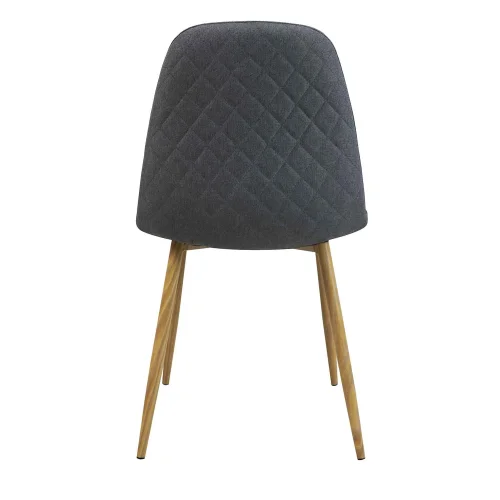 CADEIRA DE JANTAR ESTOFADA CINZA ESCURA