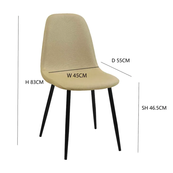 CADEIRA DE JANTAR ESTOFADA ARENA GRACIA