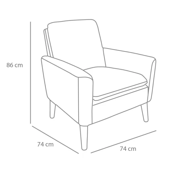 SOFÁ 1 LUGAR COR CINZA OASIS