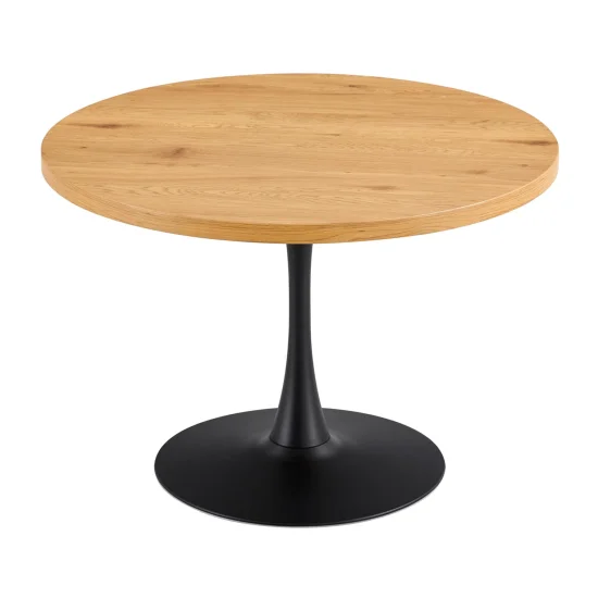 MESA DE JANTAR NATURAL/PRETA EUDORA