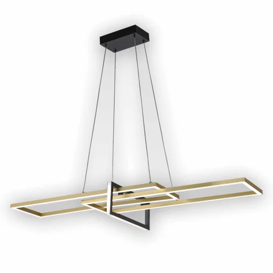 CANDEEIRO DE TETO LED REGULÁVEL 40 W PRETO/DOURADO ATTICUS