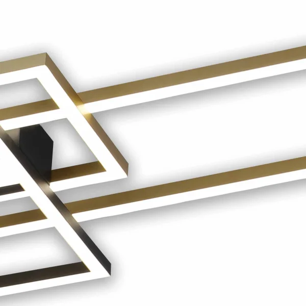 PLAFON DE TETO LED REGULÁVEL 110 W PRETO/DOURADO ATTICUS