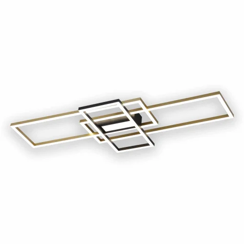 PLAFON DE TETO LED REGULÁVEL 110 W PRETO/DOURADO ATTICUS