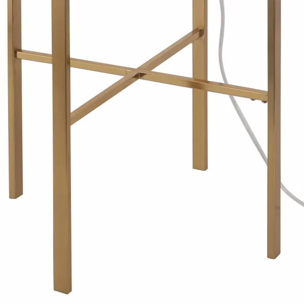 LÂMPADA DE PISO CORDELIA OURO/ÂMBAR