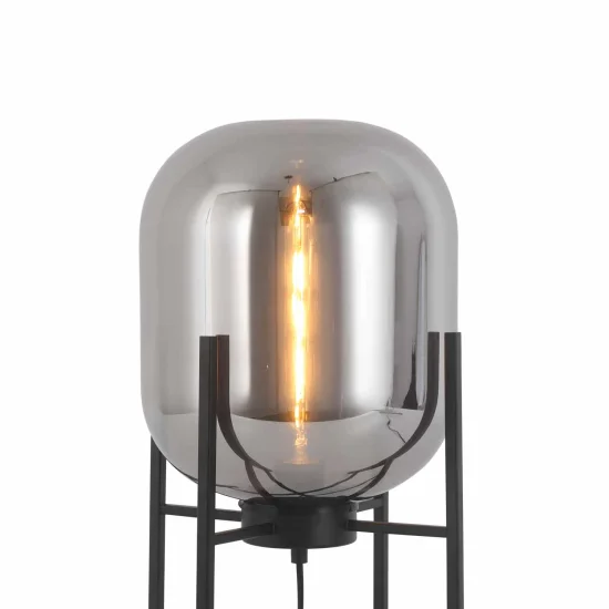 CANDEEIRO DE MESA CORDELIA PRETO/FUMO 2