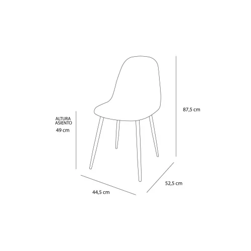CADEIRA DE JANTAR EM TECIDO COFFEE STENMARK