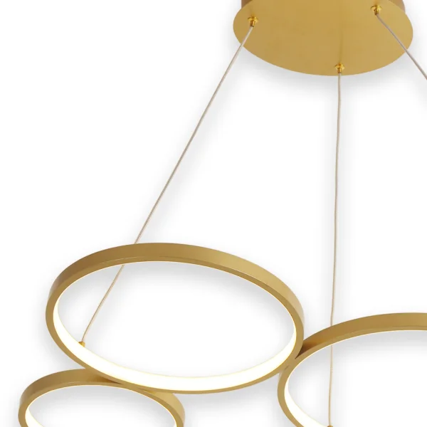 CANDEEIRO DE TETO LED 65W REGULÁVEL OURO SERENA