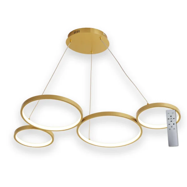 CANDEEIRO DE TETO LED 65W REGULÁVEL OURO SERENA